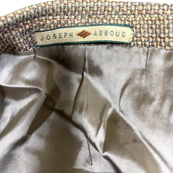 JOSEPH ABBOUD Mens Sz 42 Long Tweed Wool Silk Blend Blazer Sports Jacket Vintage - Picture 8 of 12